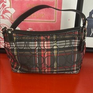 Coach Poppy Plaid small handbag